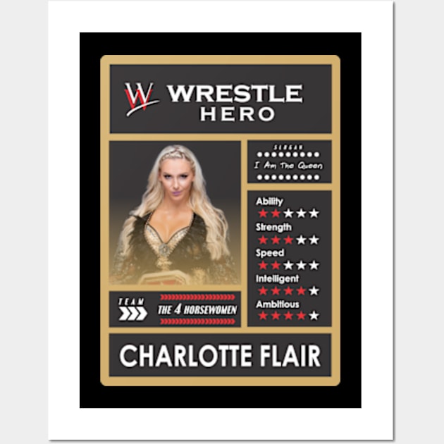 wwe card charlotte flair Wall Art by Kevindoa